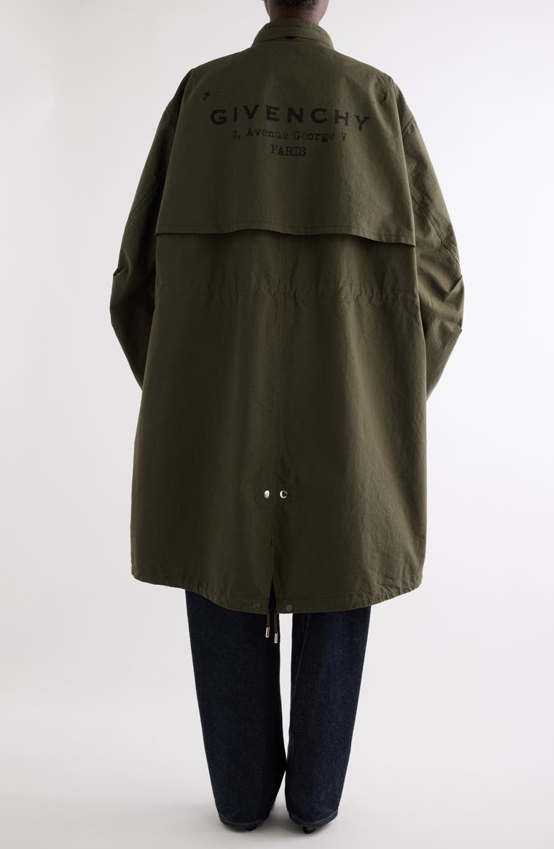 Givenchy Cocoon Parka, Alternate, color, Khaki