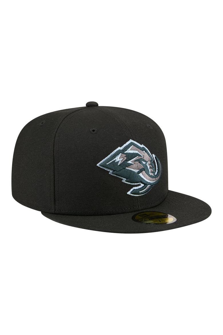 Men's New Era Black Utah Mammoth Color Pop 59FIFTY Fitted Hat, Alternate, color, Black