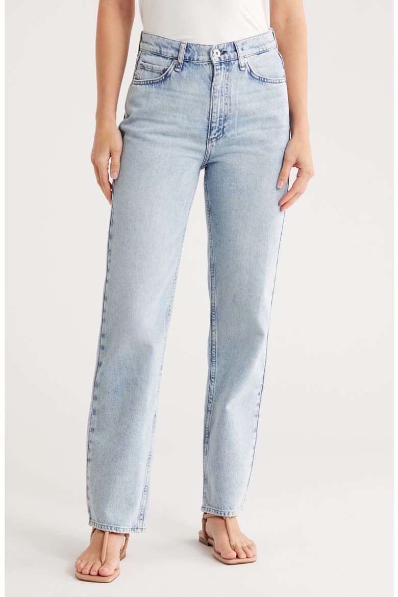 Hattie Mid Rise Straight Leg Jeans, Main, color, OCONEE