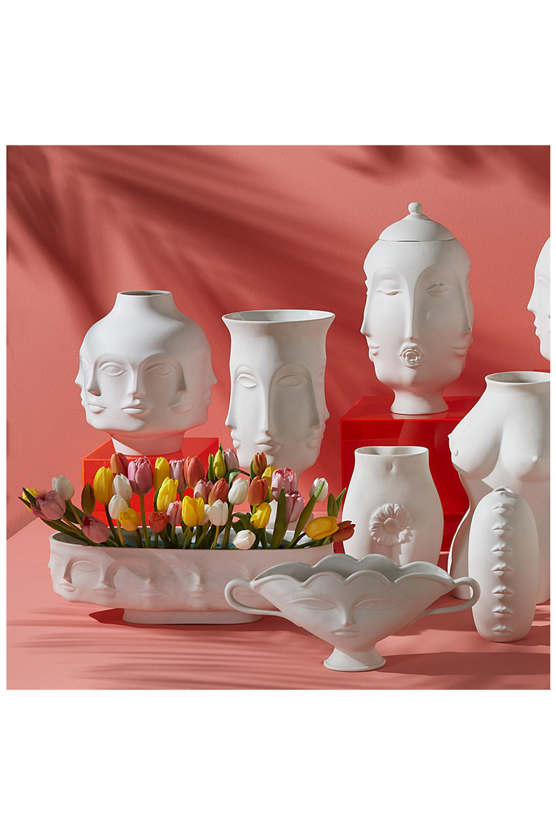 Dora Maar Vase, Alternate, color, White