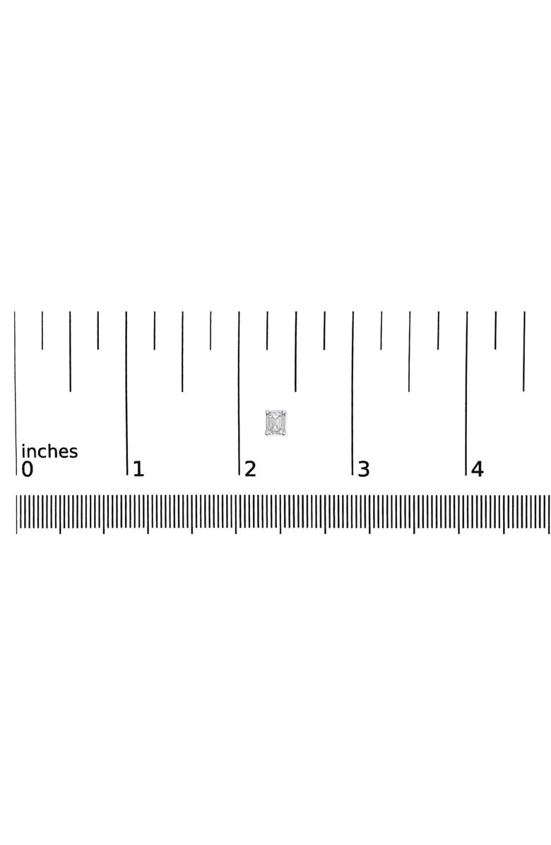 Haus of Brilliance 14K White Gold 1.0 Ct Emerald Lab-Grown Diamond Solitaire Stud Earrings, Alternate, color, White