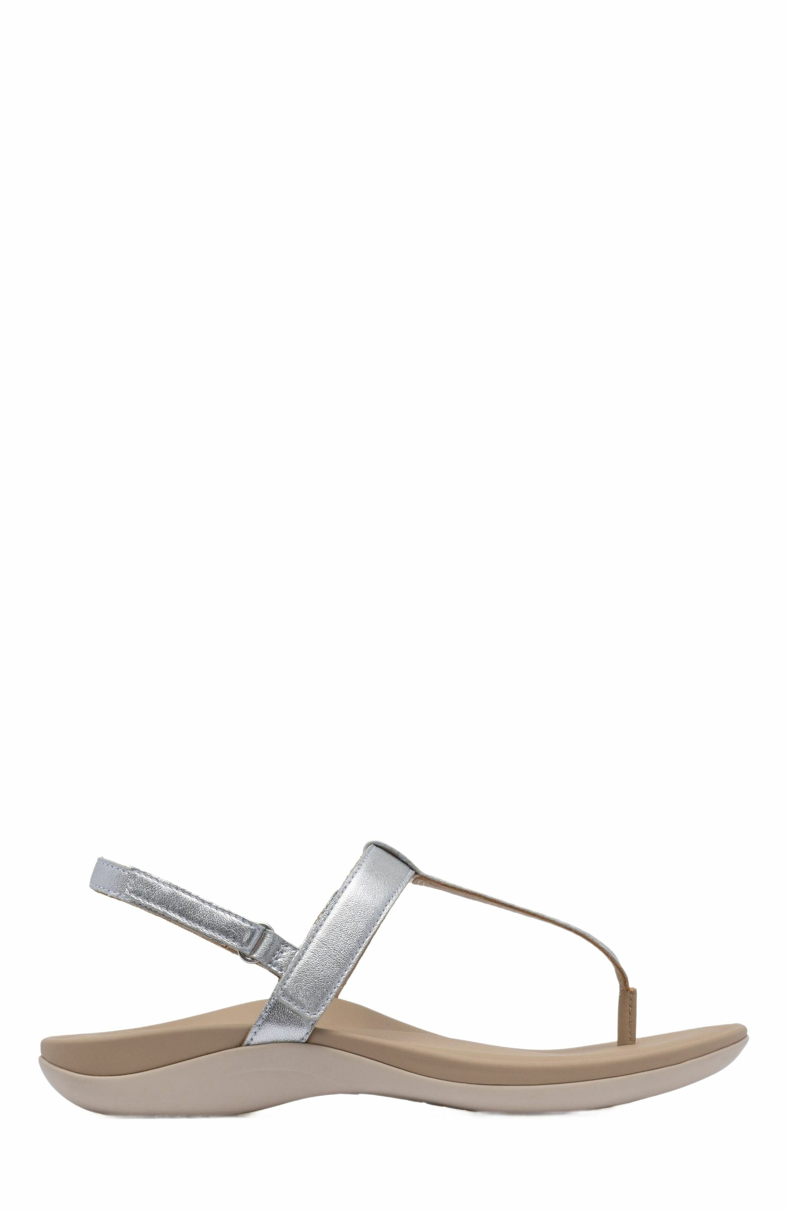 ABEO Oasis T Strap Sandal, Alternate, color, Silver - Regular
