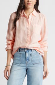 Caslon® Casual Linen Button-Up Shirt