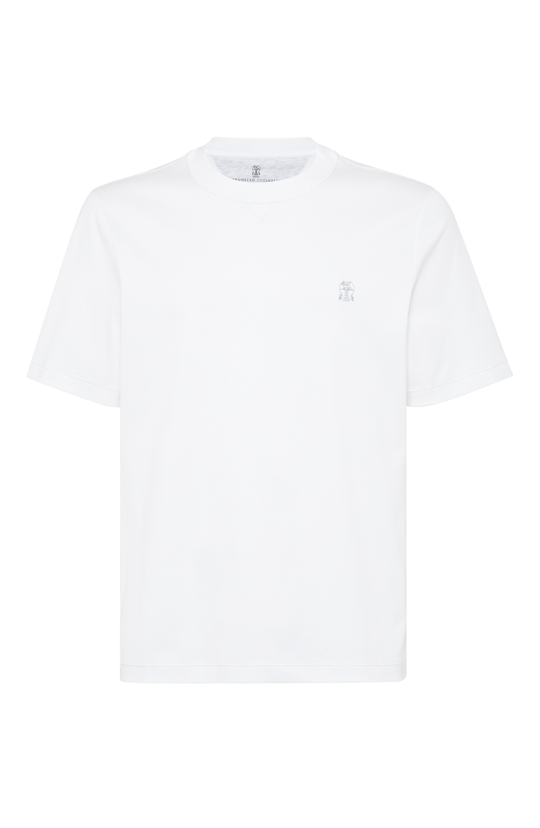 Brunello Cucinelli Jersey T-shirt with logo, Main, color, 