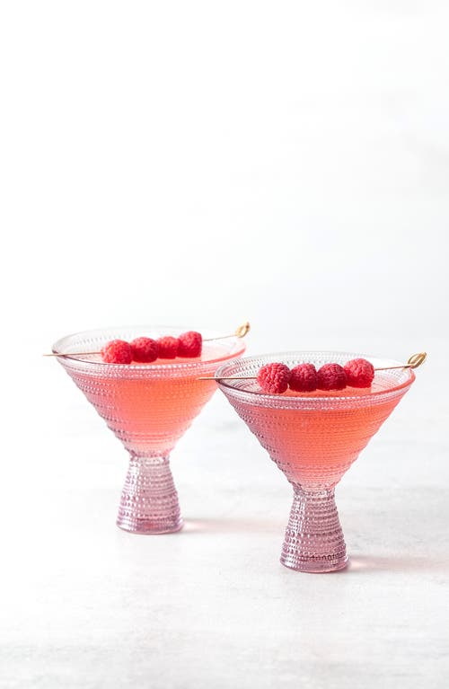 Fortessa Jupiter Set Of 2 Martini Glasses In Pink