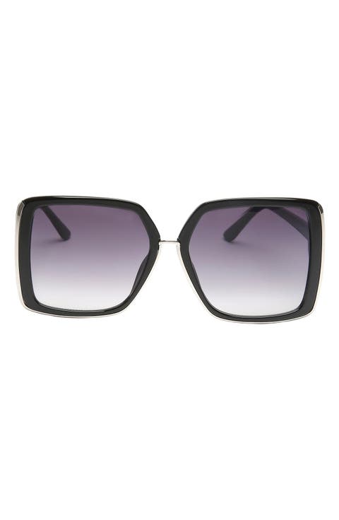 58mm Butterfly Square Gradient Sunglasses
