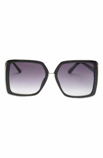 GUESS 58mm Butterfly Square Gradient Sunglasses