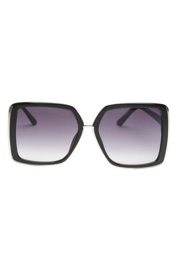 Guess 58mm Butterfly Square Gradient Sunglasses In Blue