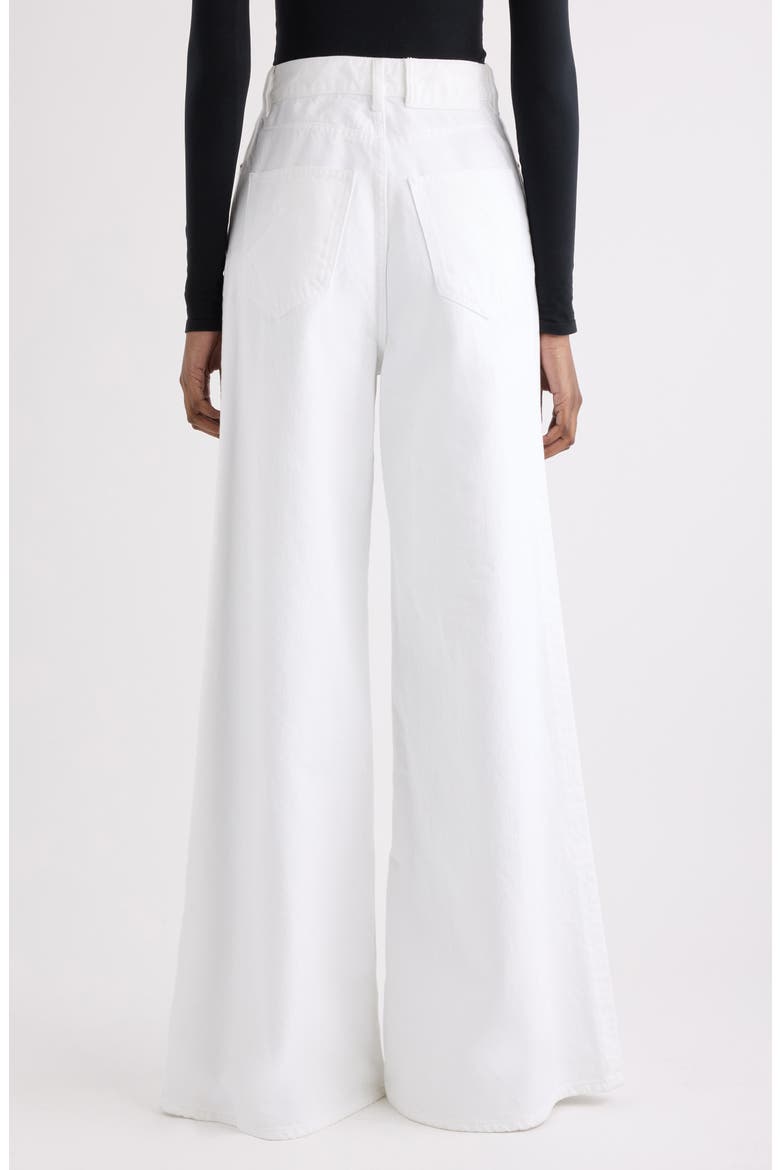 Denim Palazzo Pants, Alternate, color, BLANC