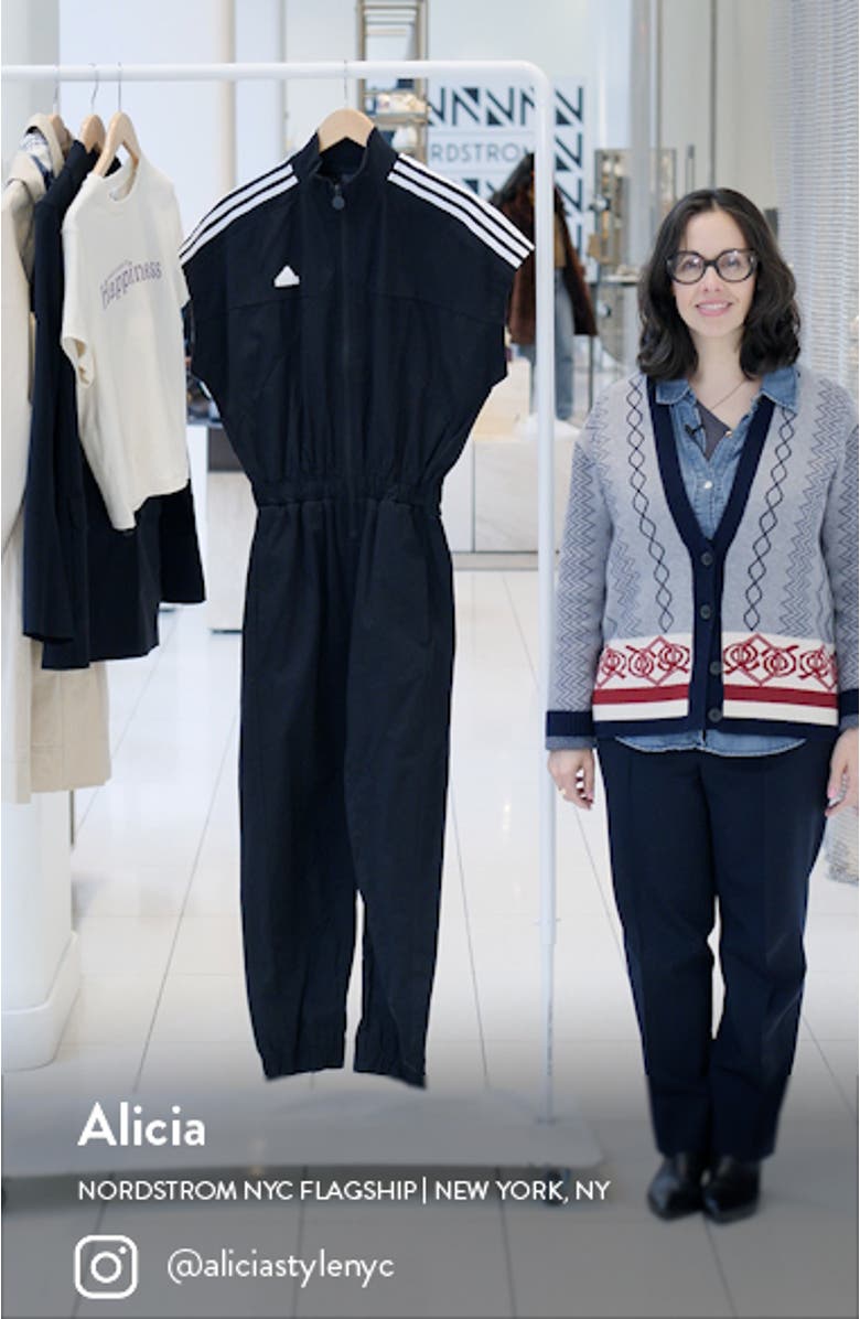 Zip-Up Cotton Twill Jumpsuit, sales video thumbnail