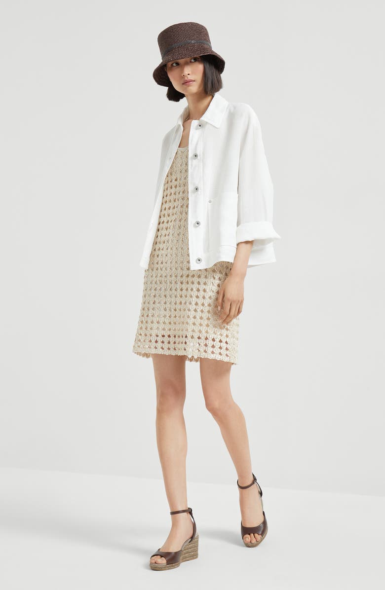 Brunello Cucinelli Dazzling Embroidery dress, Alternate, color, 