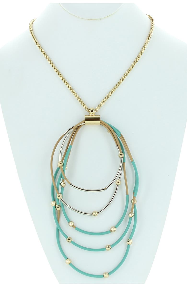 OLIVIA WELLES Selma Multi Strand Cord Necklace, Main, color,