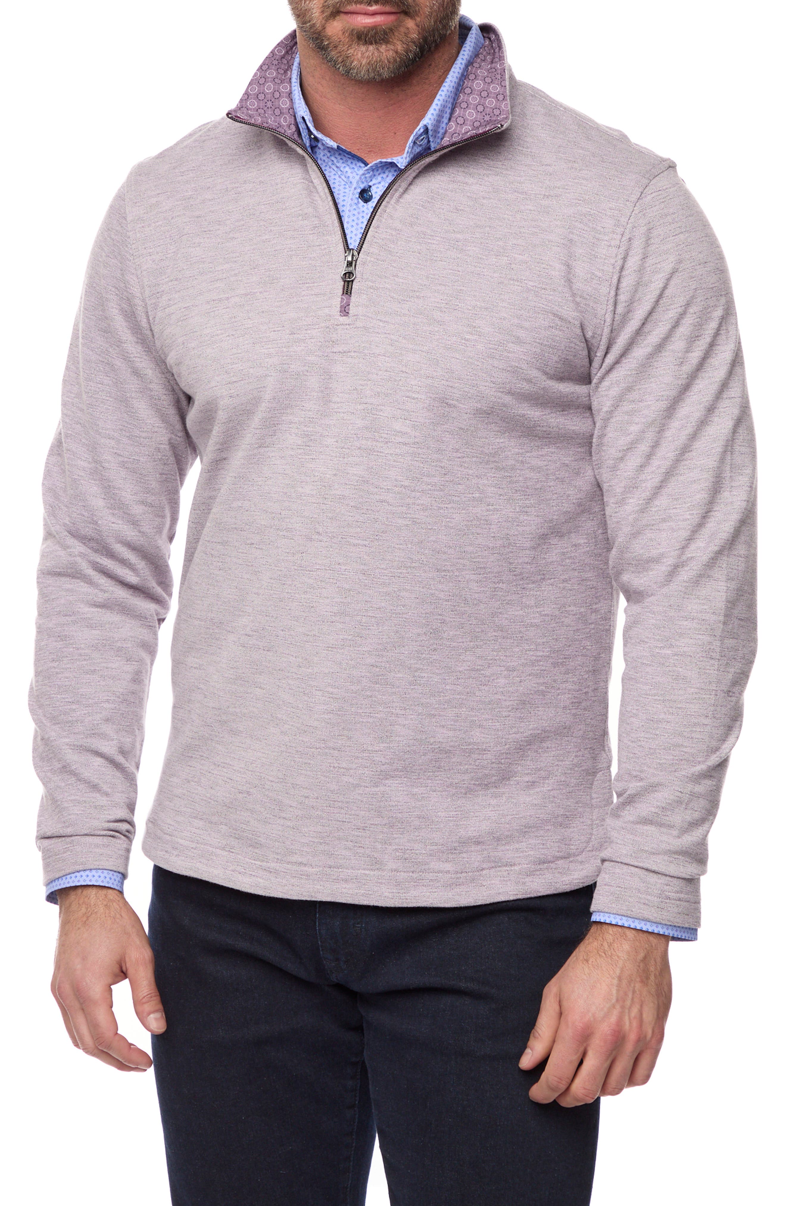 Robert Graham Remo Space Dye Quarter Zip Pullover