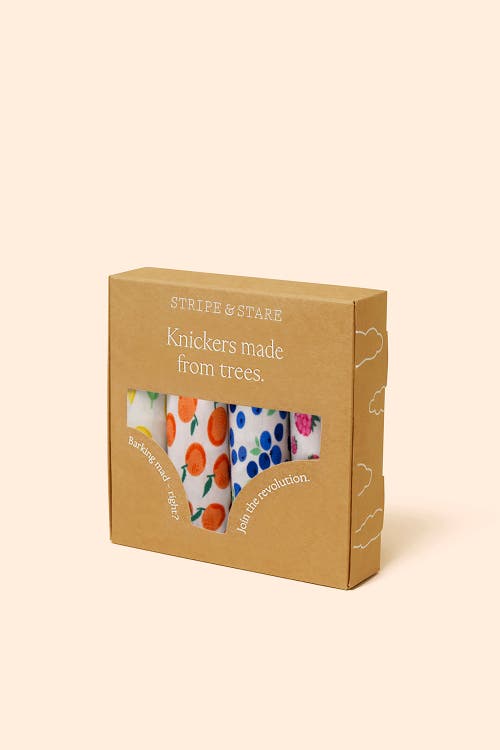 Stripe & Stare Original Knicker Four Pack In Multi