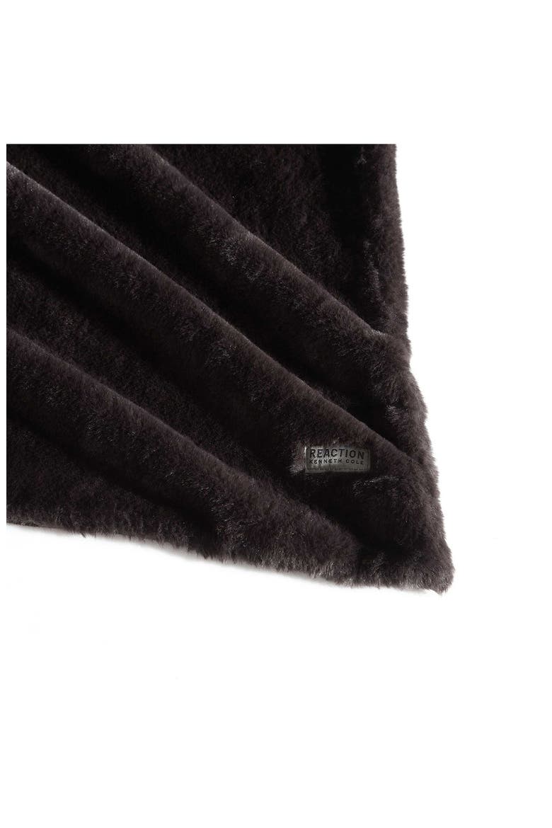Solid Faux Fur Throw, Alternate, color, DARK BROWN