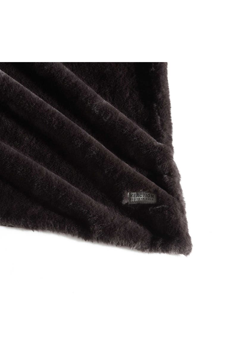 Kenneth Cole New York Solid Faux Fur Throw, Alternate, color, Dark Brown
