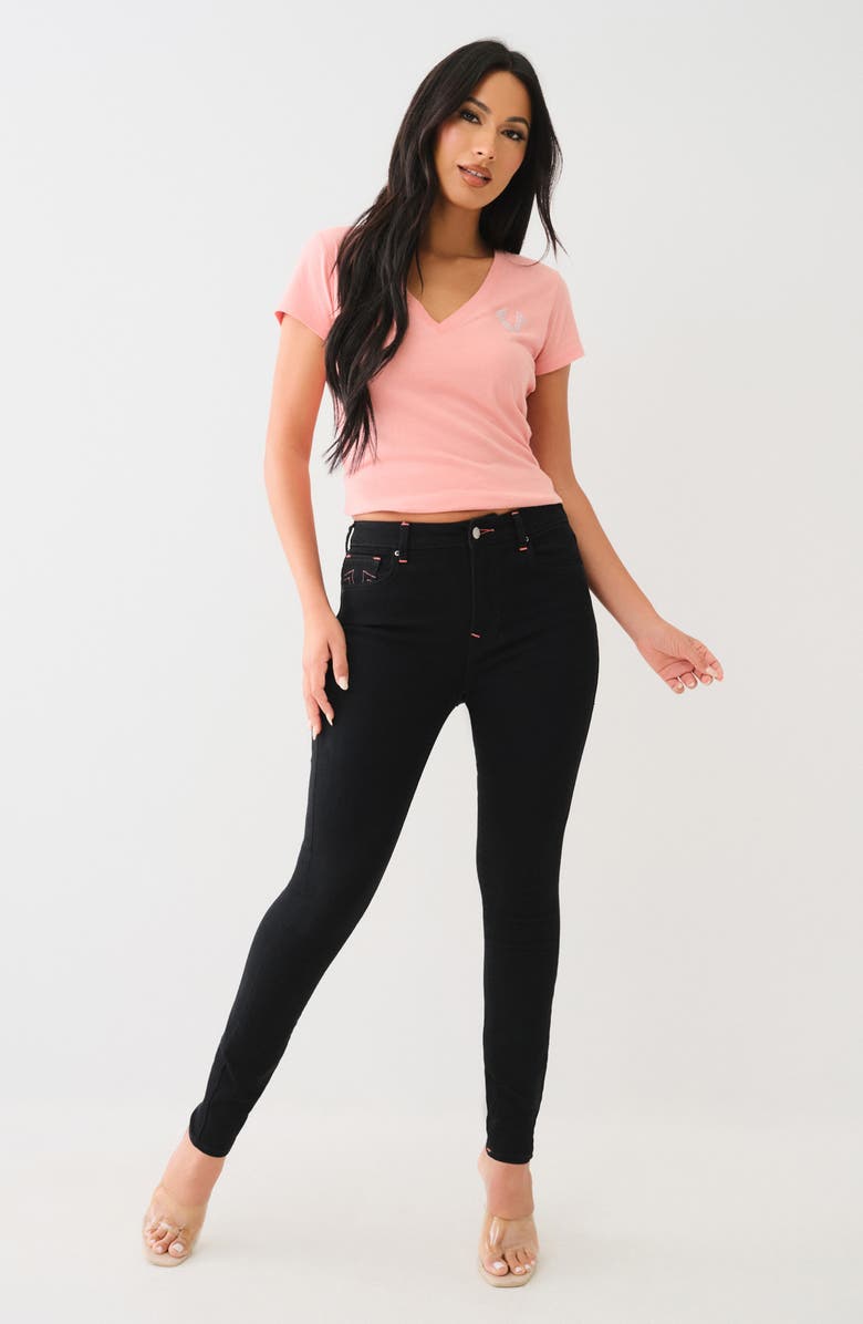 True Religion Halle High Waist Super Skinny Jeans, Alternate, color,