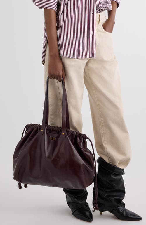 Isabel Marant Silven Shoulder Bag In Burgundy