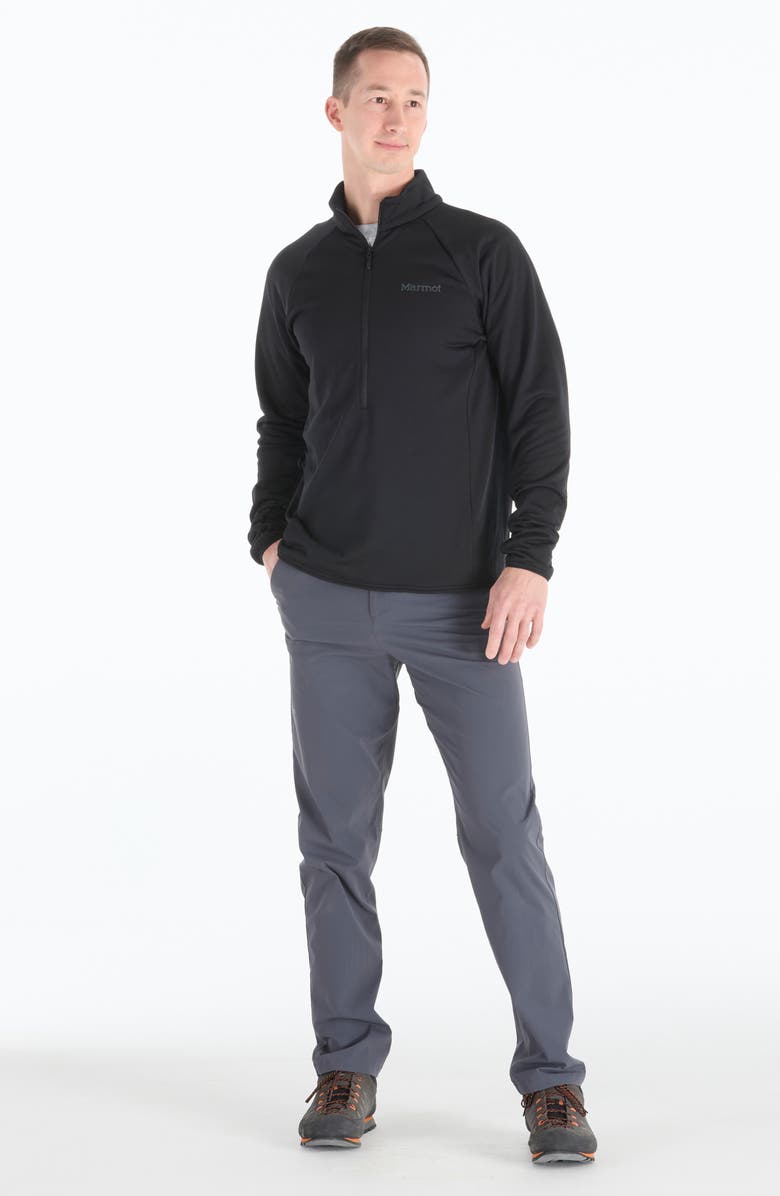 Marmot Leconte Half Zip Fleece Pullover, Alternate, color, Black