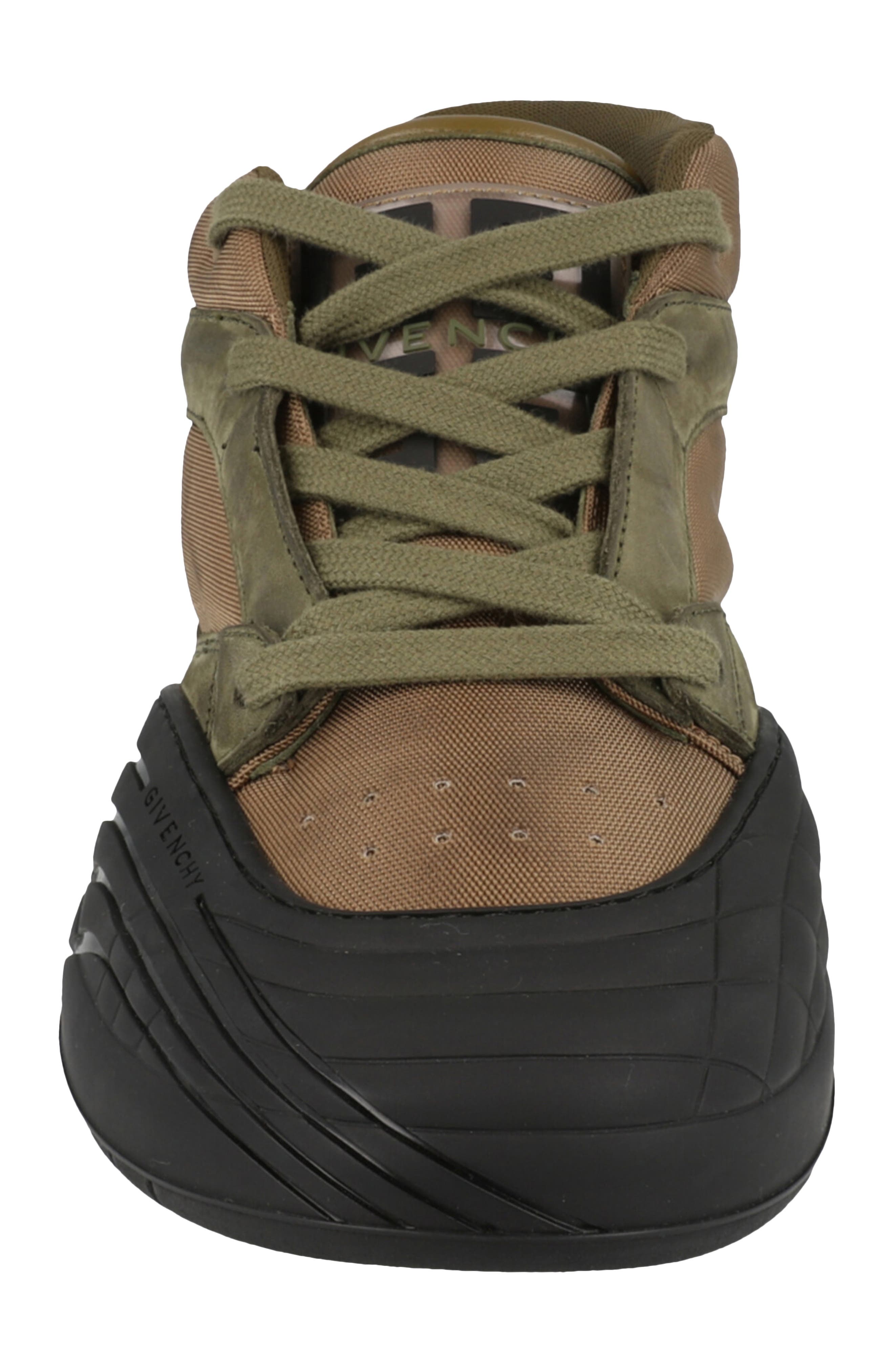 Givenchy Suede Trim Mid Top Sneaker, Alternate, color, Olive Green