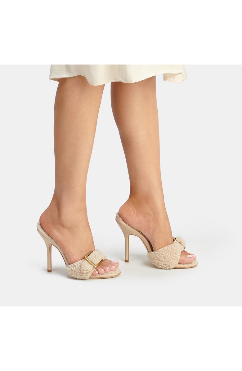 COACH Genuine Shearling Sandal, Alternate, color,