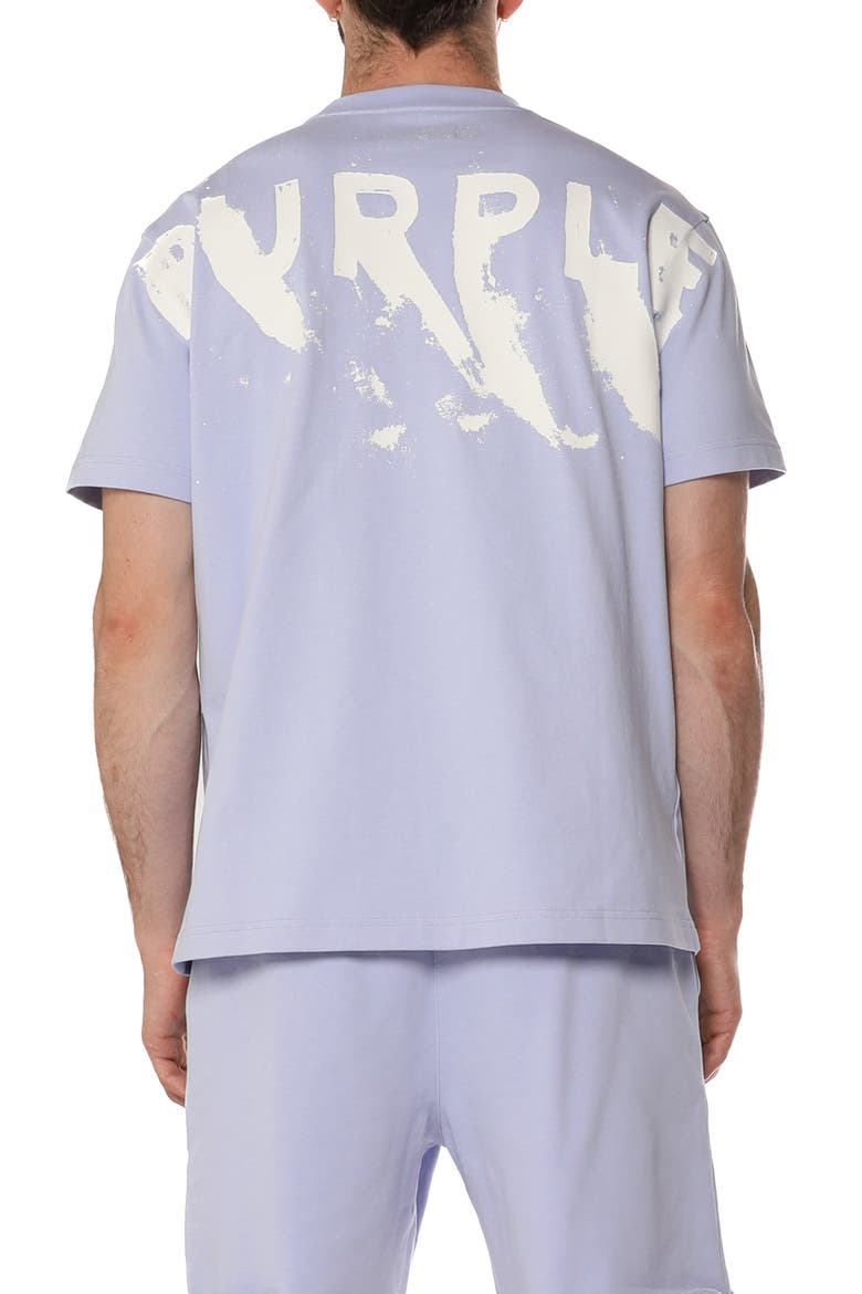 Distressed Logo Graphic Cotton Jersey T-Shirt, Alternate, color, PURPLE