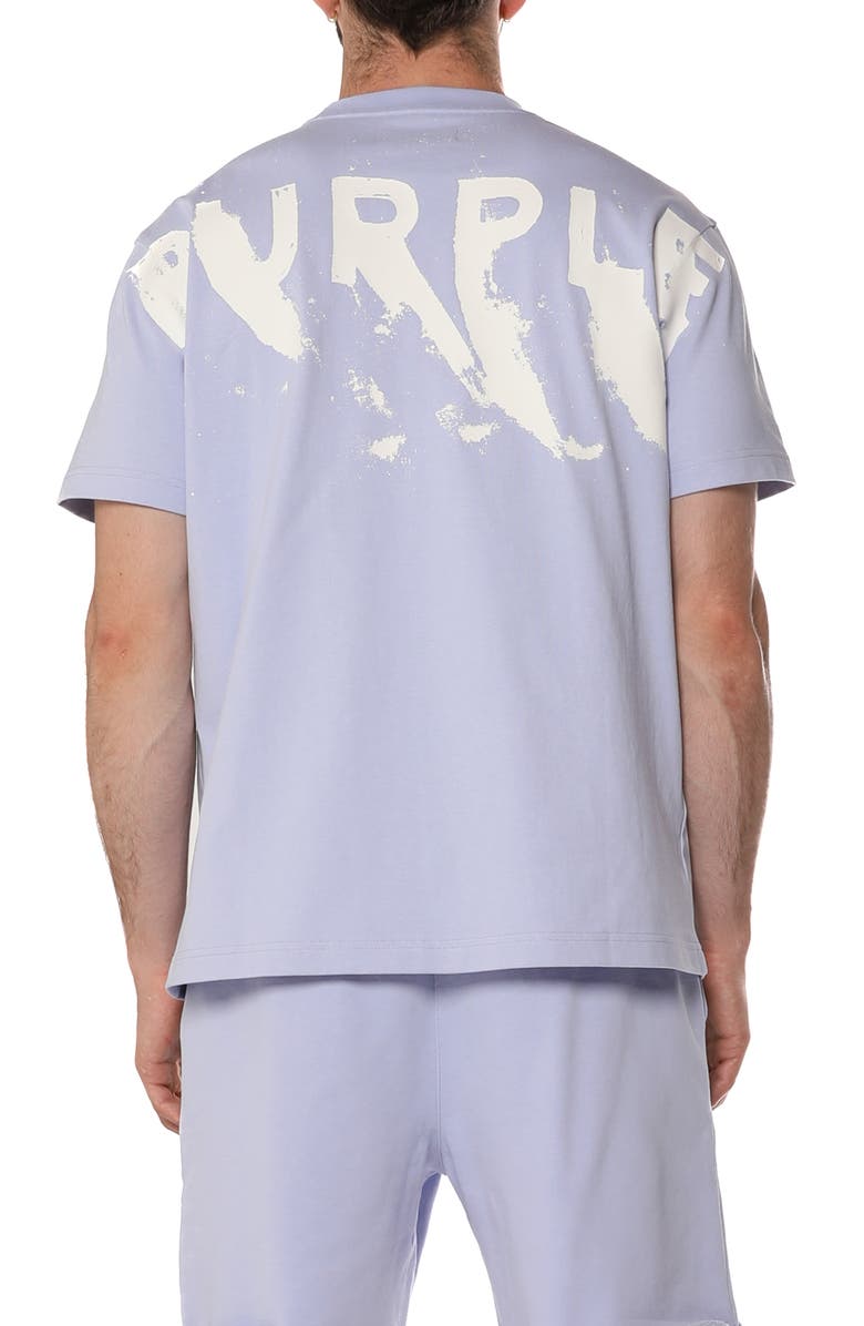 PURPLE BRAND Distressed Logo Graphic Cotton Jersey T-Shirt, Alternate, color, Purple