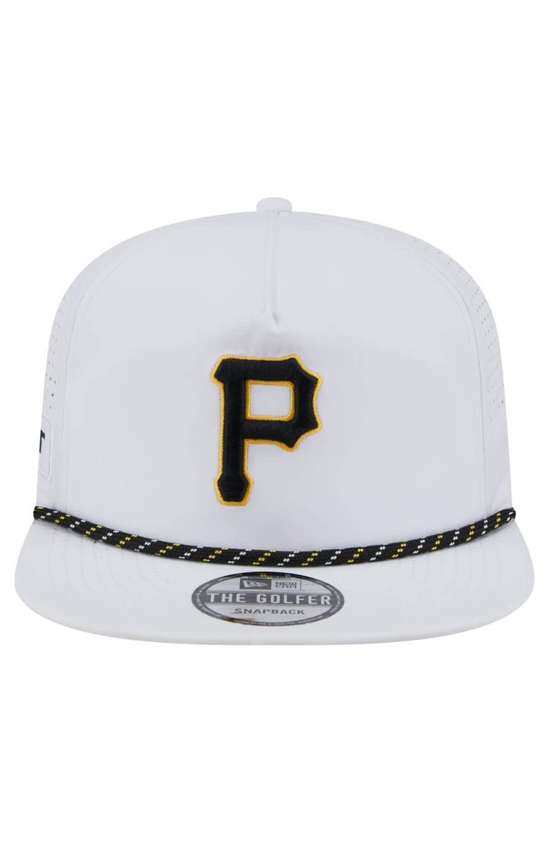New Era Men's New Era White Pittsburgh Pirates Perforated Golfer Snapback Hat, Alternate, color, White