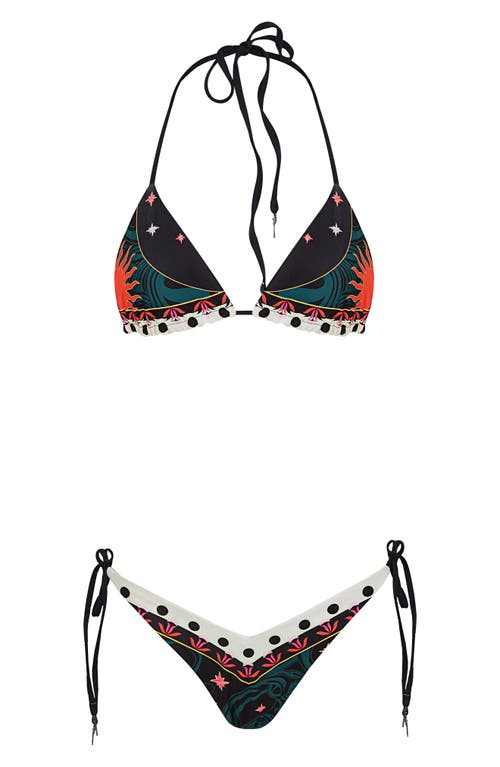 Maaji Flamingo Night Sunshine Bikini Bottoms In Multi