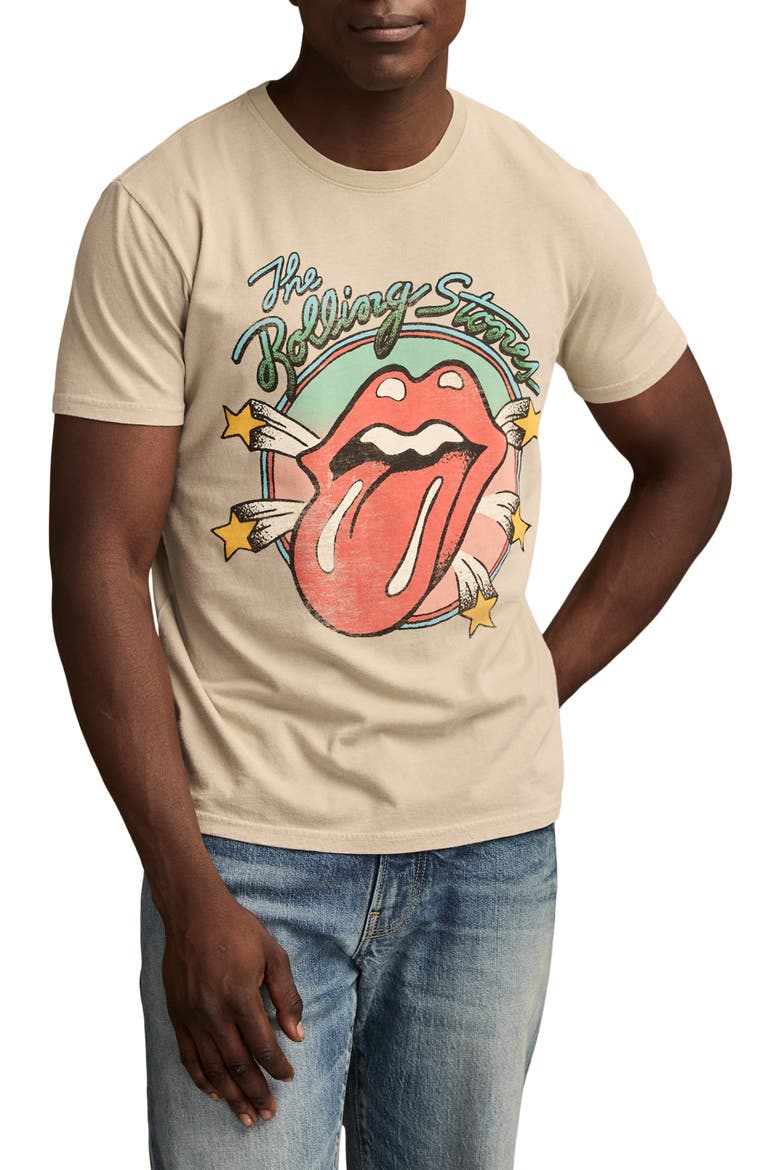 Rolling Stones Stars Graphic T-Shirt, Main, color, GRAY