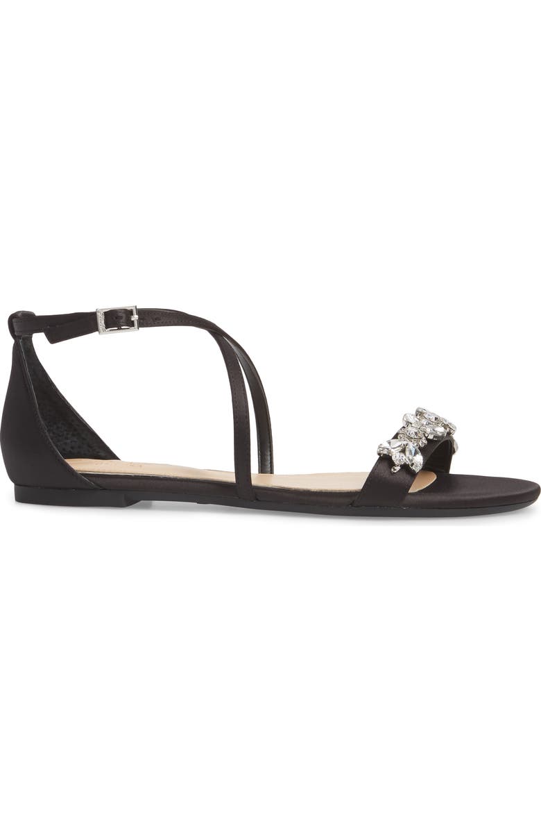 Jewel Badgley Mischka Tessy Embellished Sandal, Alternate, color,