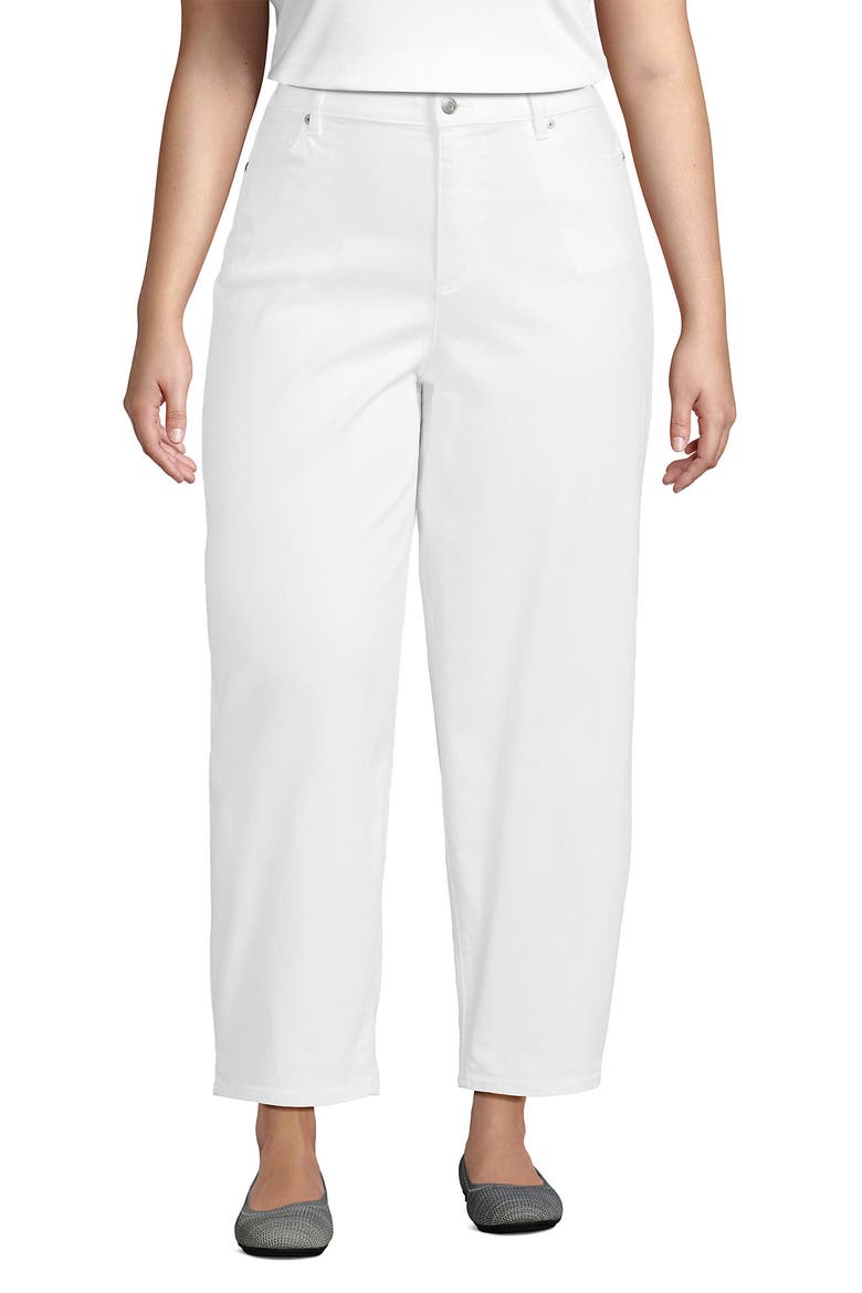 Recover High Rise Barrel Leg Ankle Jeans, Main, color, White