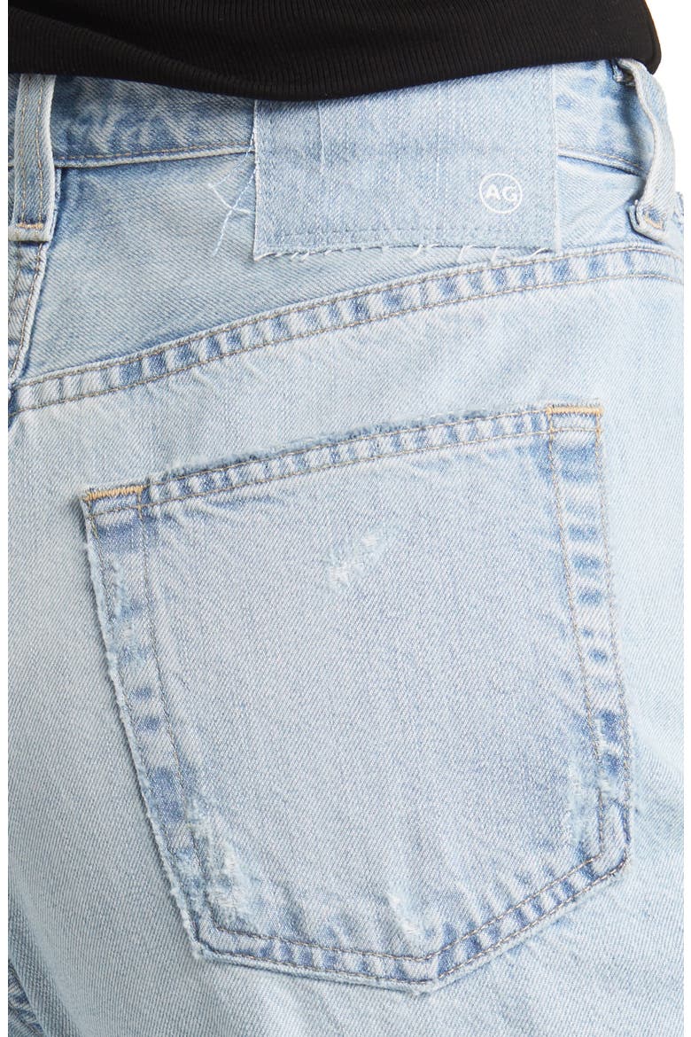 Clove Rework High Waist Raw Edge Relaxed Straight Leg Jeans, Alternate, color, BLINDSIDED