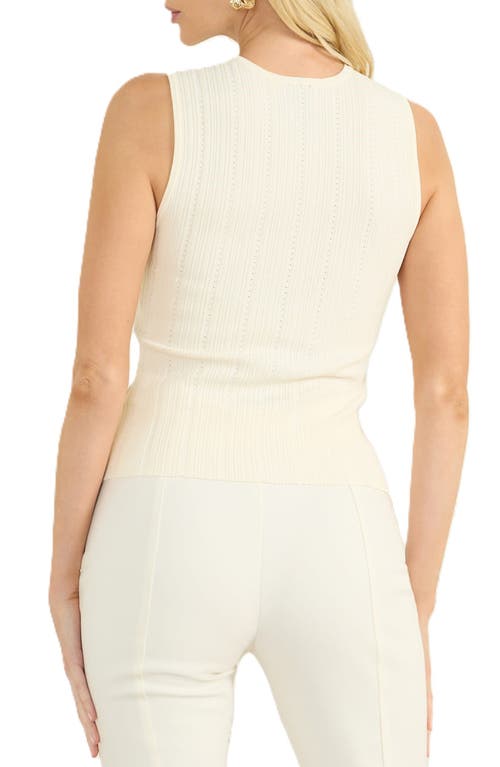 Marciano Giada Pointelle Sweater Tank In Beige