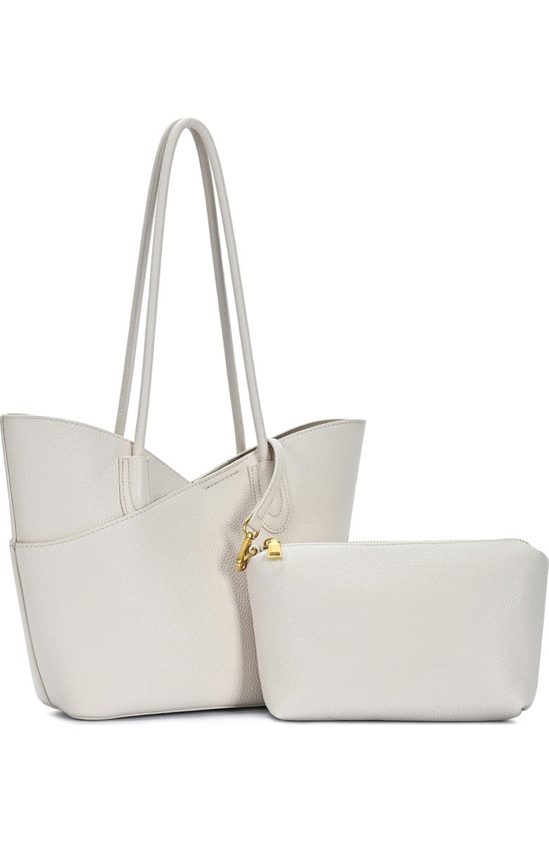 Antik Kraft Shoulder Tote Bag with Removable Pouch, Alternate, color, Stone