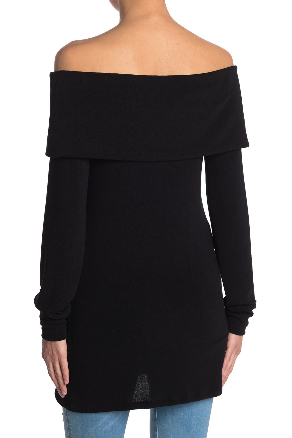 Foldover Off the Shoulder Tunic Sweater - image 2