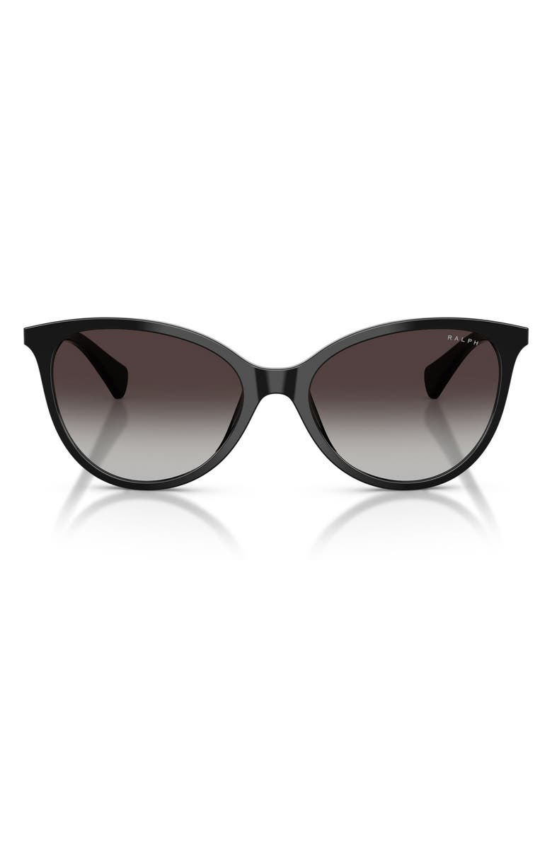 Ralph Lauren 57mm Phantos Sunglasses, Main, color, Shiny Black / Gradient Grey
