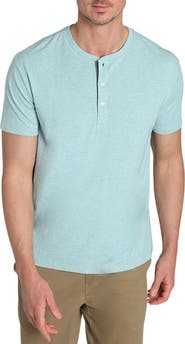 JACHS Pima Cotton & Modal Henley T-Shirt