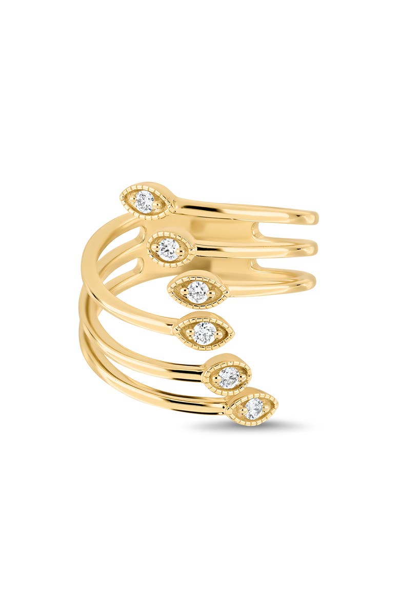 18K Gold Icon Diamond Stackable Ring (Online Trunk Show), Alternate, color, 18K YELLOW GOLD/ DIAMOND