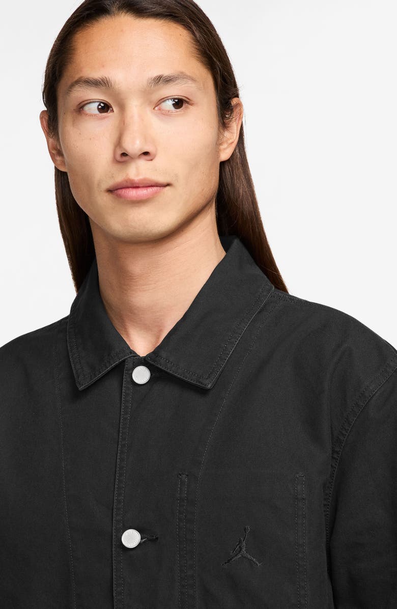 Jordan Essentials Chicago Canvas Jacket, Alternate, color, Black