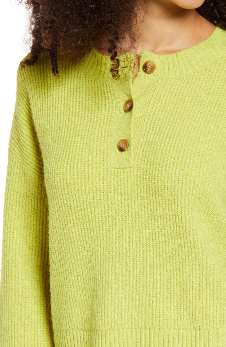 BP. Ribbed Sweater Henley, Alternate, color,