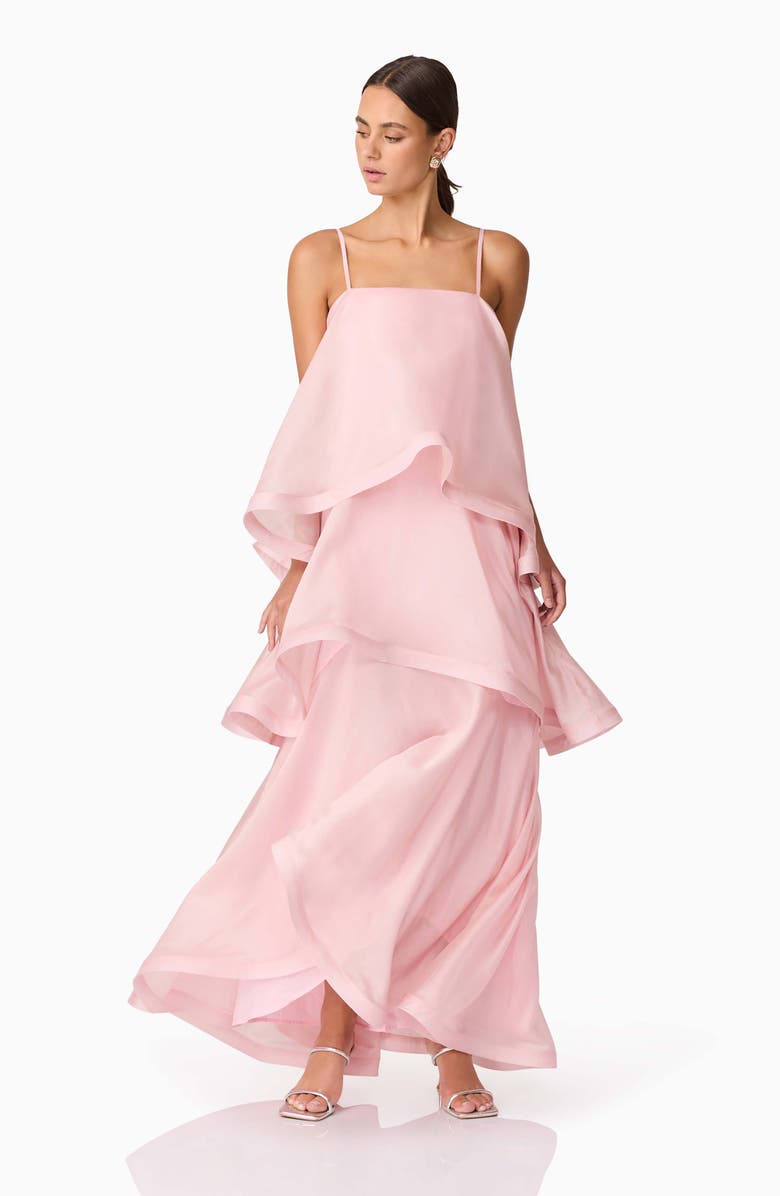 Elliatt Noemi Tiered Voile Maxi Dress, Alternate, color, Light Pink