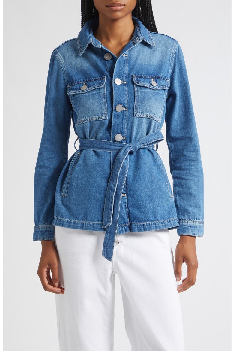 Samaya Belted Denim Utility Jacket, Main, color, TORVANG