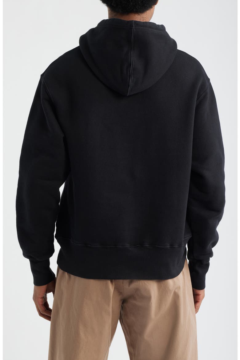 Logo Graphic Organic Cotton French Terry Hoodie, Alternate, color, BLACK