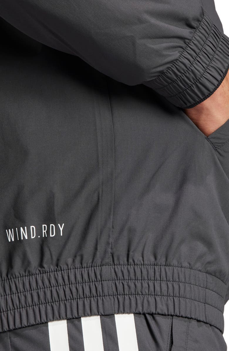 ADIDAS SPORTSWEAR Future Icons 3-Stripes WIND.RDY Recycled Polyester Ripstop Track Jacket, Alternate, color,