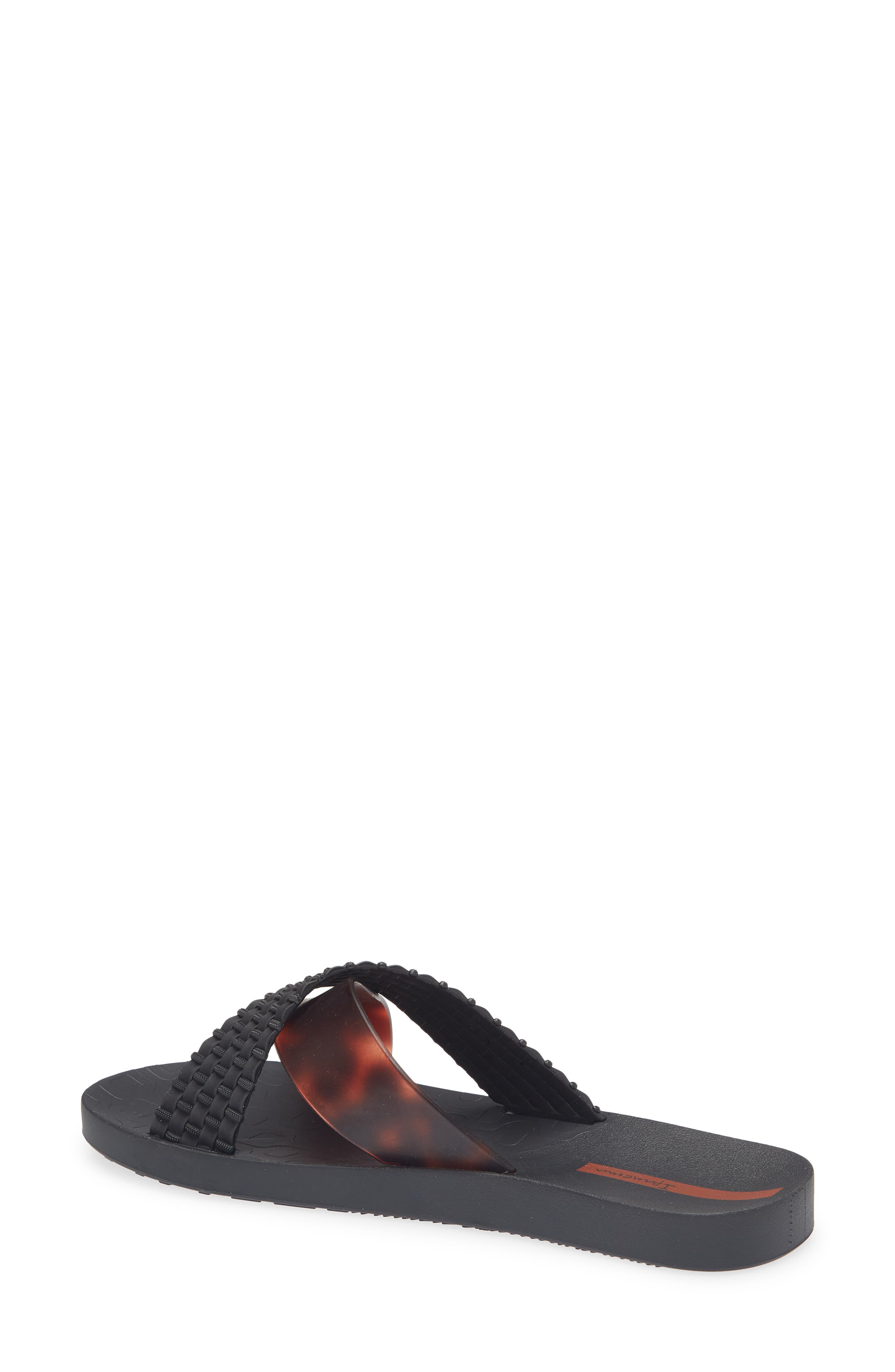 Ipanema Sense Slide Sandal, Alternate, color, Black/ Tortoiseshell