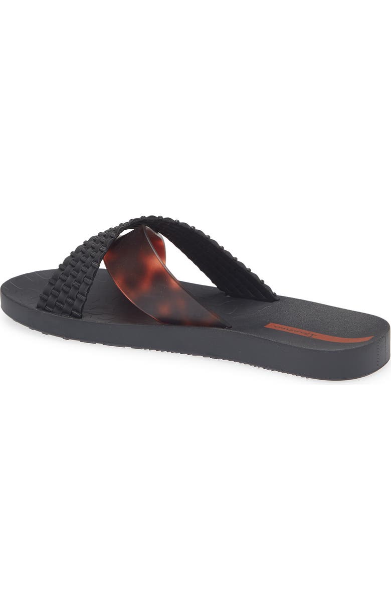Ipanema Sense Slide Sandal, Alternate, color, Black/ Tortoiseshell