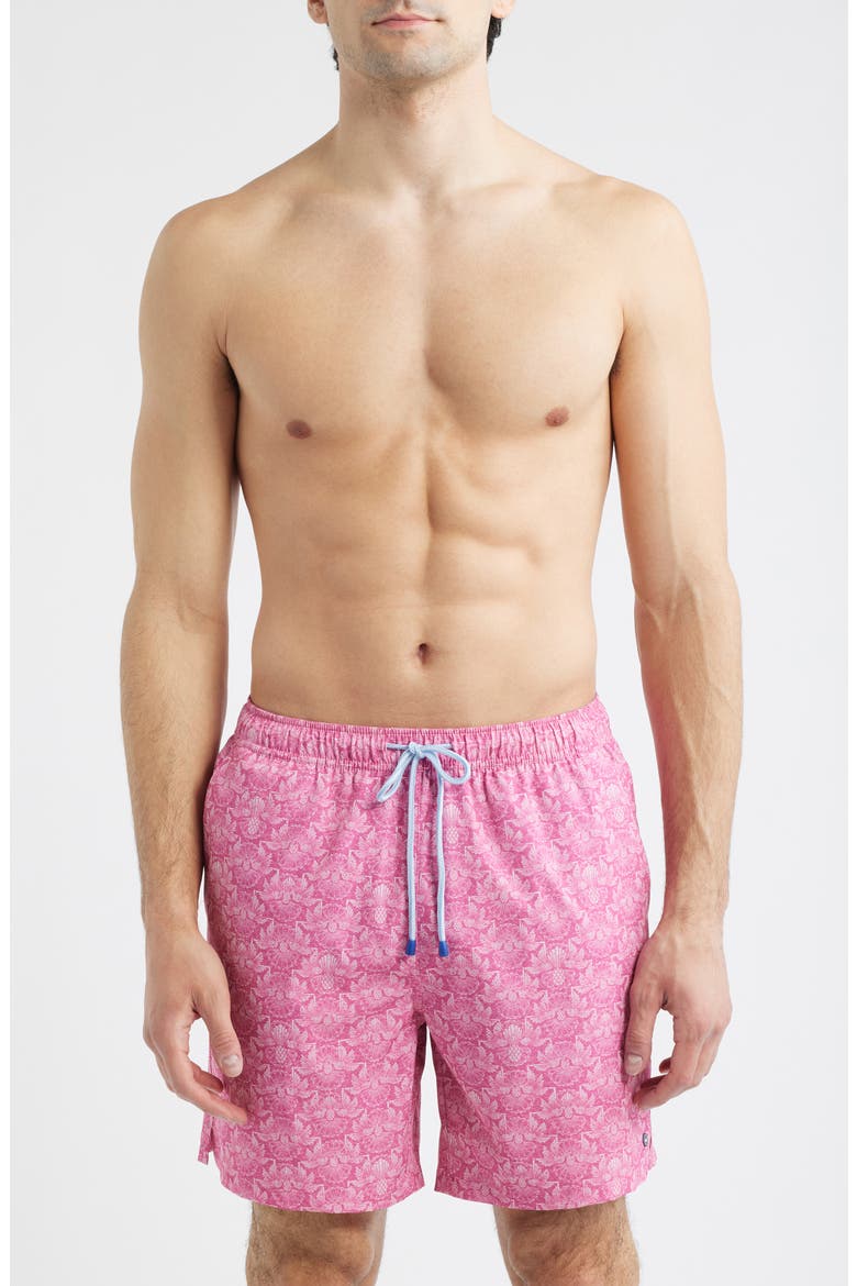 Pina Colada Swim Trunks, Main, color, PINK RUBY