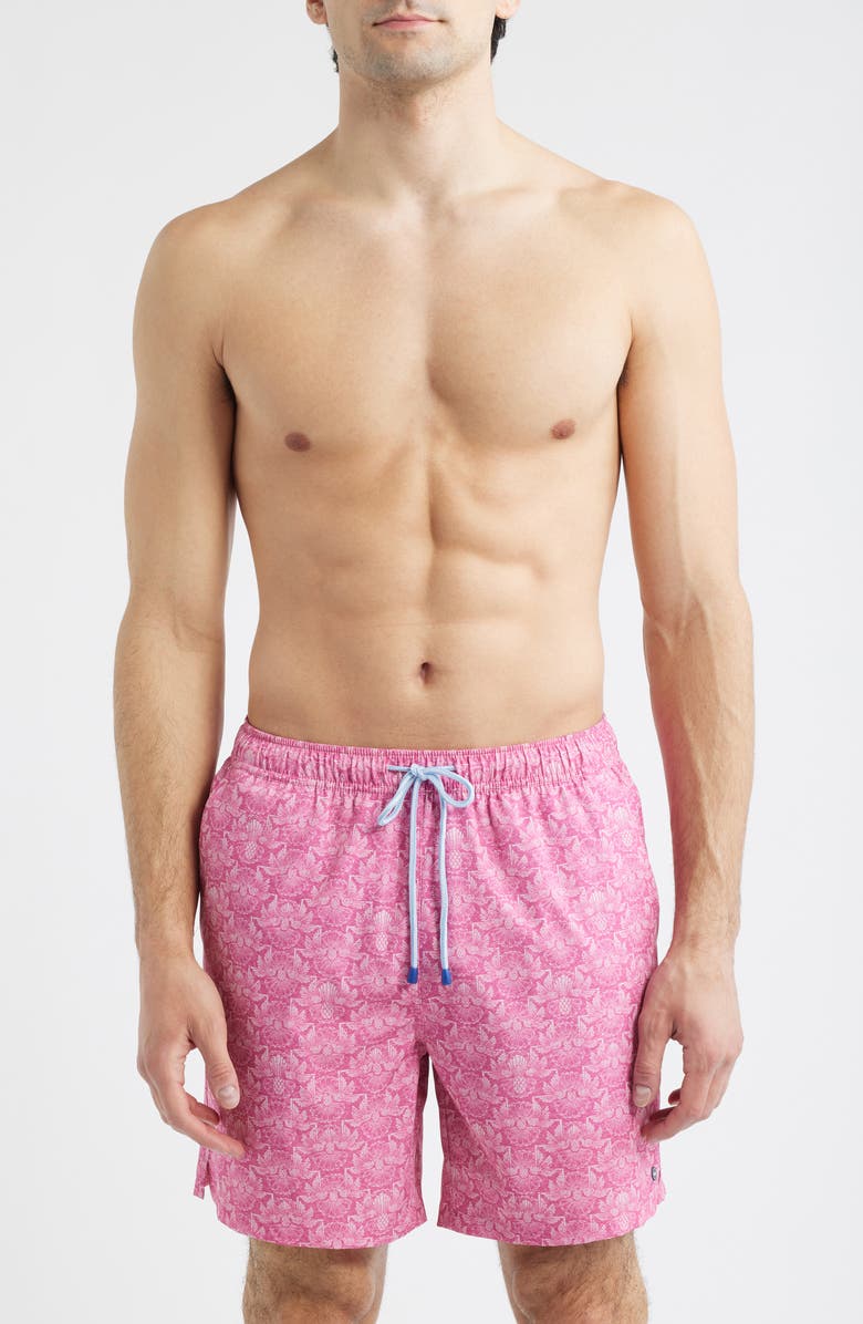 Peter Millar Pina Colada Swim Trunks, Main, color, 