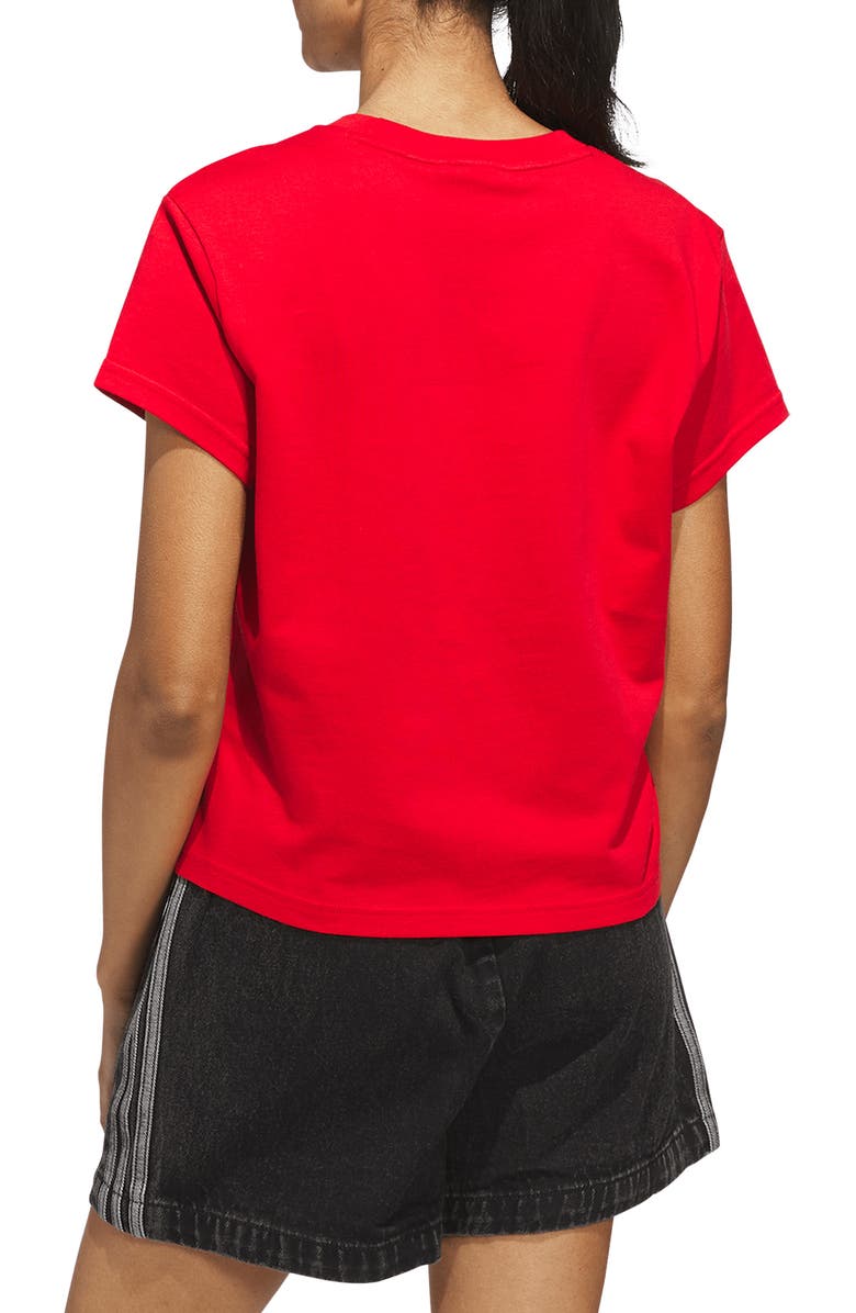 adidas Slim Fit Graphic T-Shirt, Alternate, color, Better Scarlet